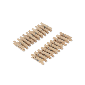 20 mini pinces en Bois Naturel