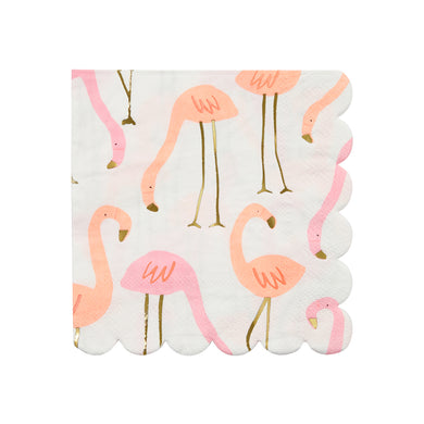 Serviettes Flamants Roses