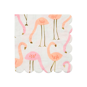 Serviettes Flamants Roses