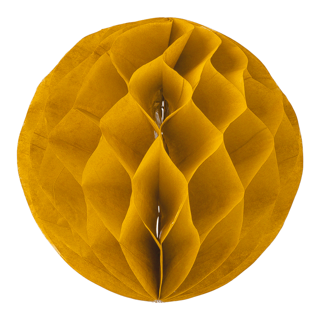 Boule en Papier Alvéolée Jaune