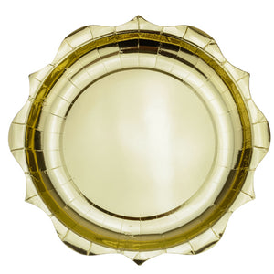 Assiettes Or Métallisé