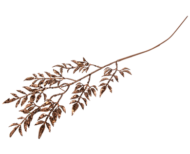 Branche feuillage paillettes chocolat
