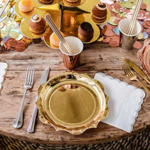 Assiettes Or Métallisé