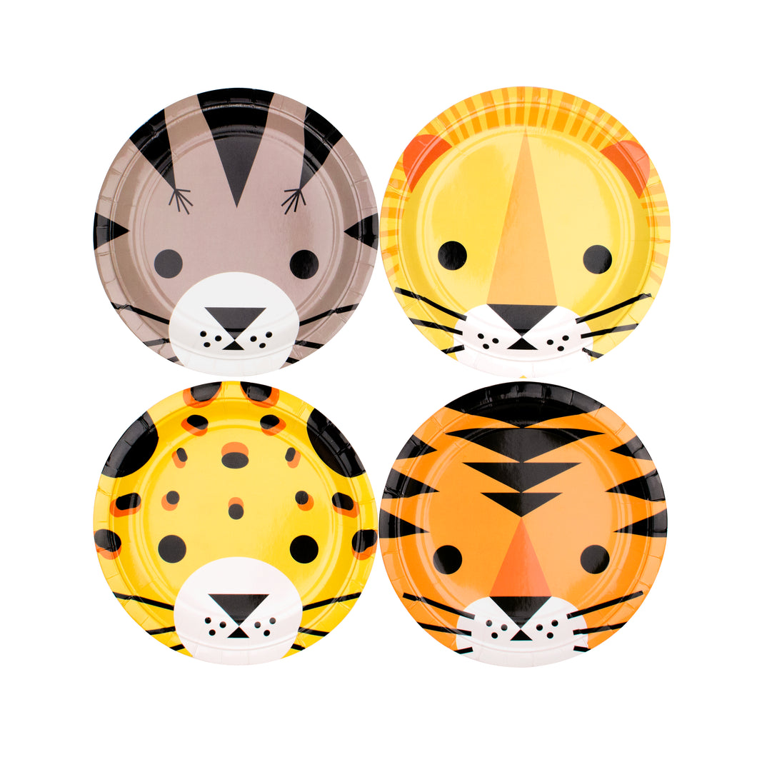 8 Assiettes Mini Félins