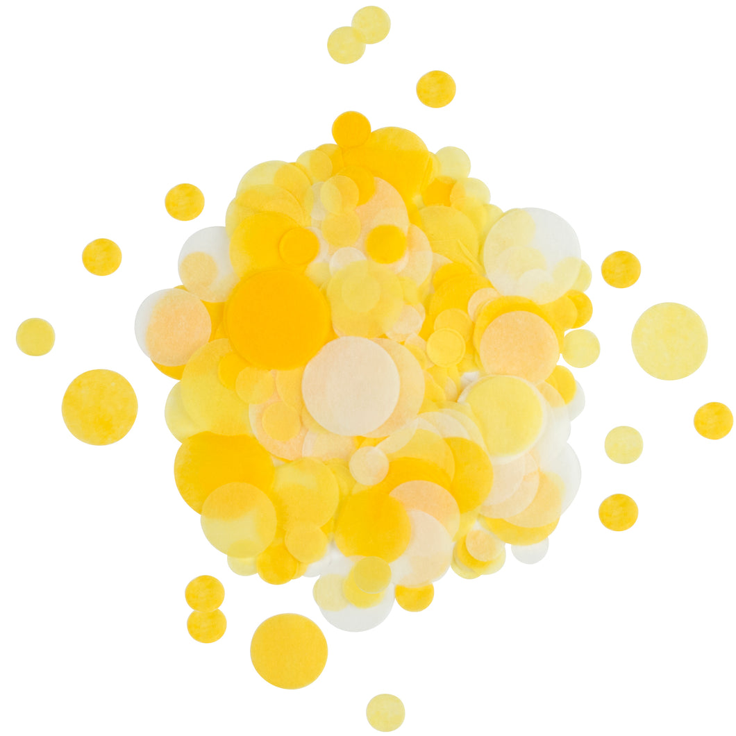 Confettis en papier de soie - Jaune